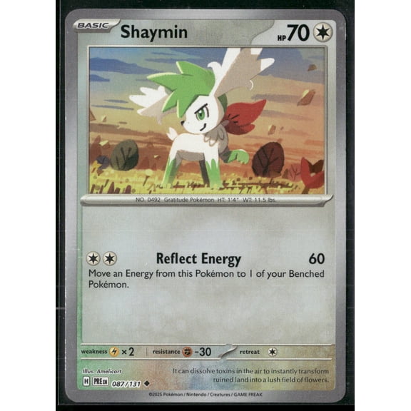 2025 Prismatic Evolutions Shaymin Pokeball Uncommon Poke Ball Pattern #87/131