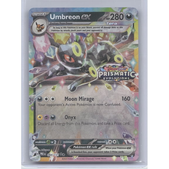 2025 Prismatic Evolutions Umbreon ex Prismatic Stamp Double Rare Holo #060/131 Trading Card