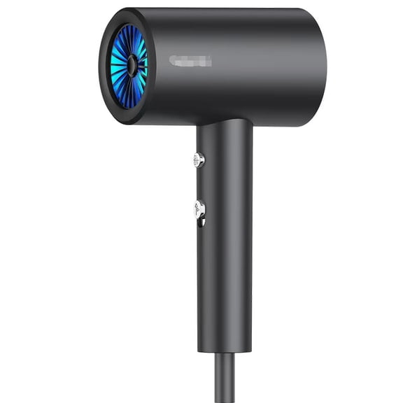 2025 Professional Blow Dryer with Blue Light - High-Power Ionic Technology for Salon Results(Black)