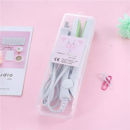 2025  Professional Ceramic Hair Straightener - 45W Fast Heating Flat Iron with ON/Off Switch for Salon-Quality Styling(White)