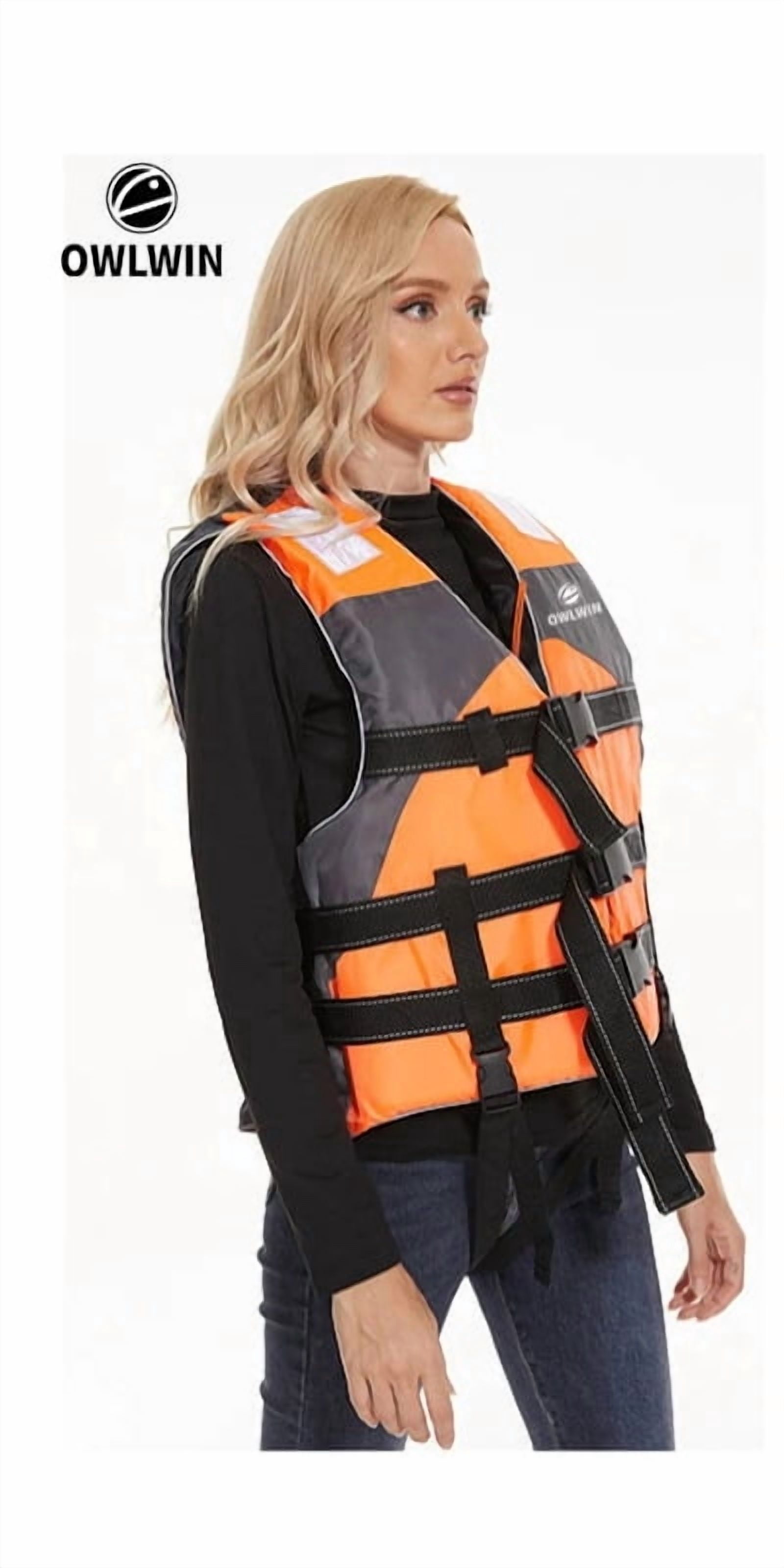 2025 Professional life jacket adult children fishing suit snorkeling swimming boat drifting vest portable large buoyancy