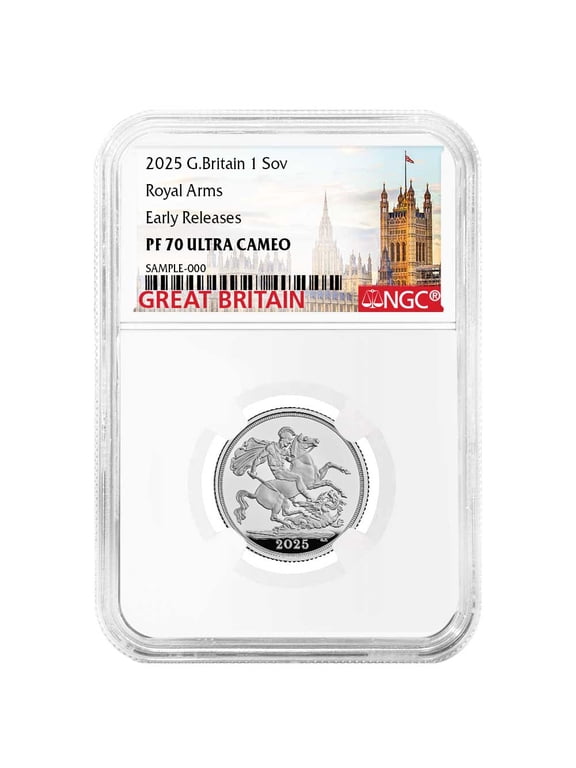 2025 Proof U.K. Sovereign Silver NGC PF70UC ER Great Britain Label