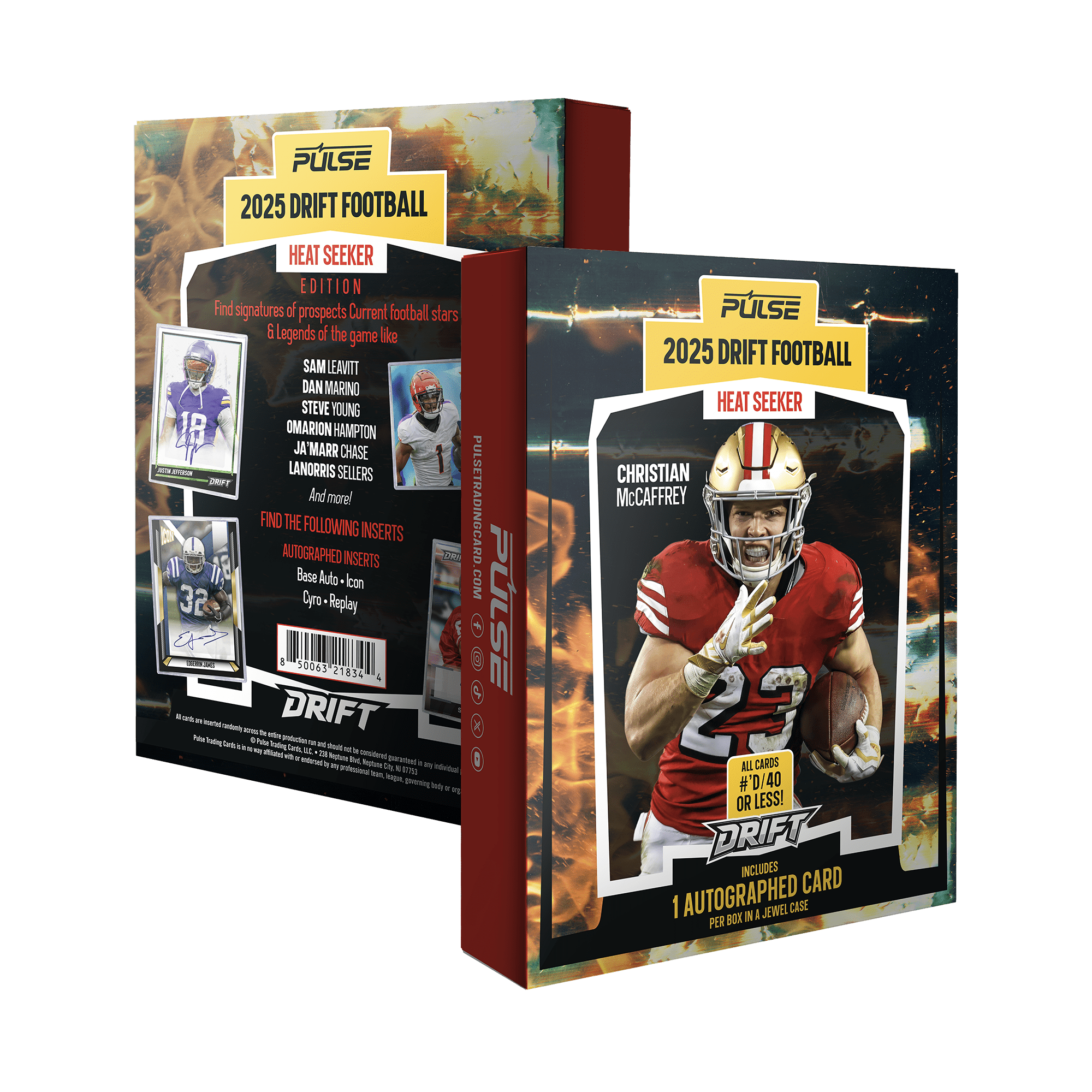 2025 Pulse Drift Football Heat Seeker - 1 Autograph Per Box