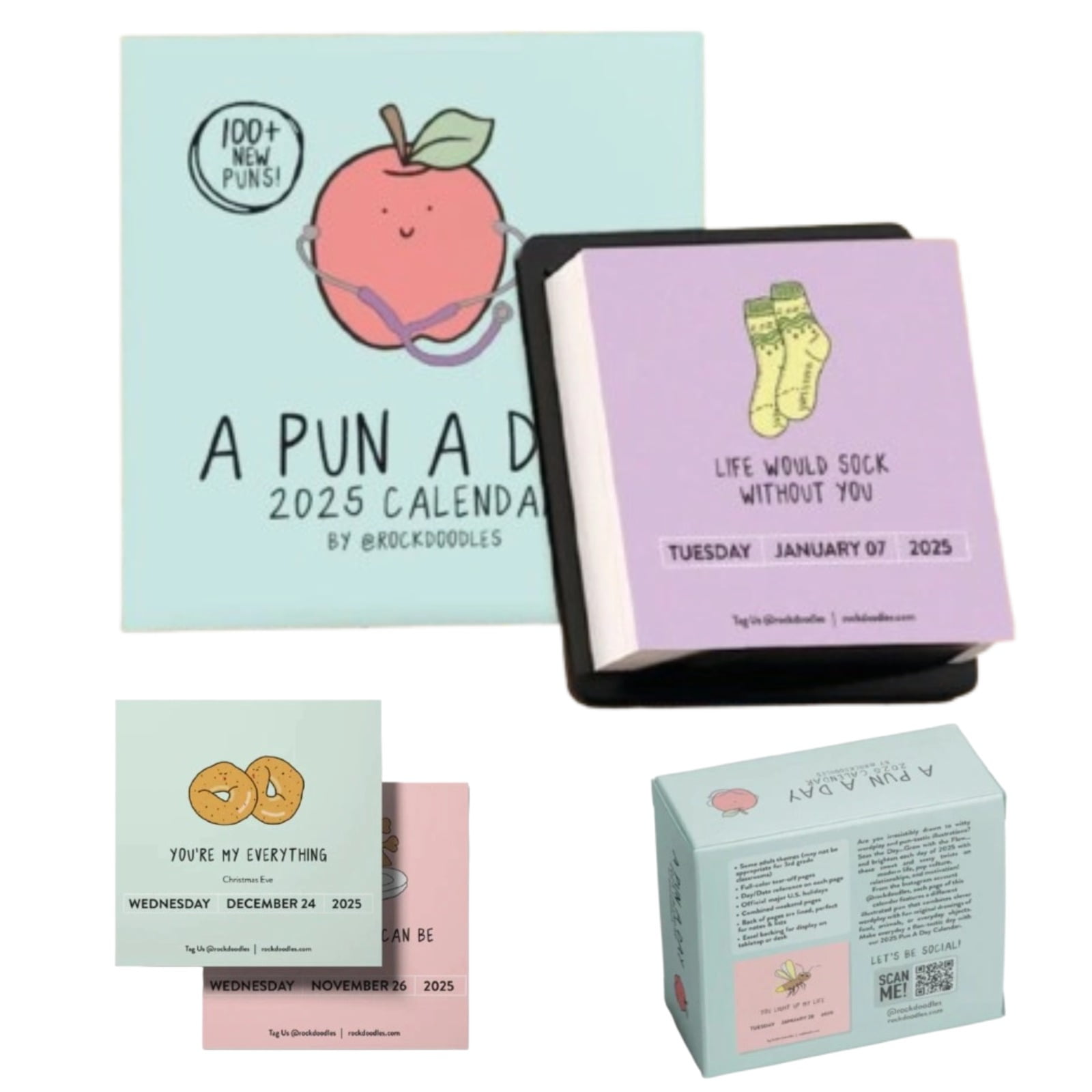 2025 Punny Daily Desk Calendars, Funny Calendars 2025 Day to Day for