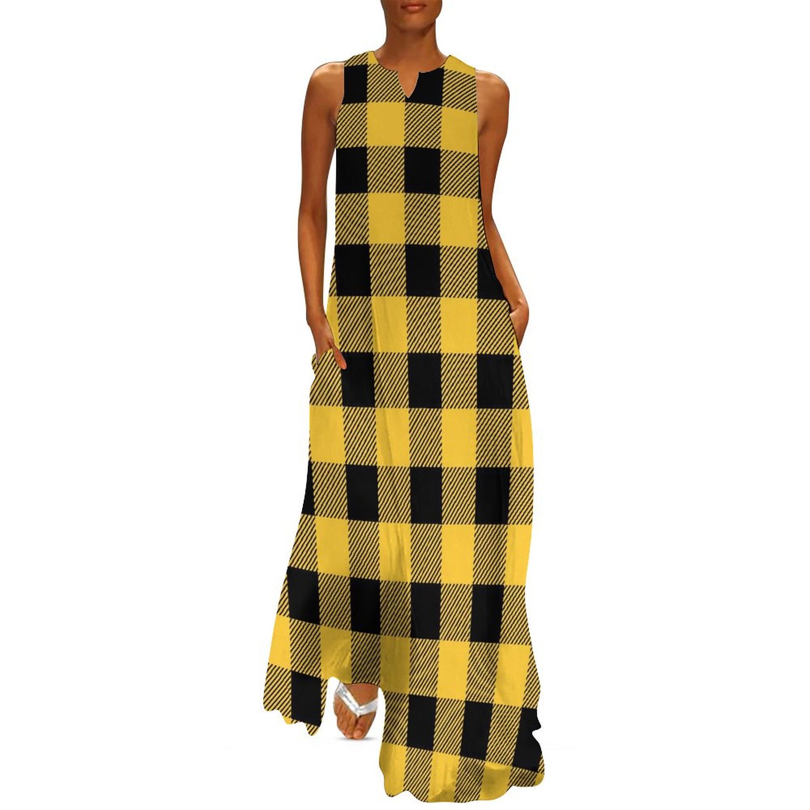 2346 Purple Plaid Dress