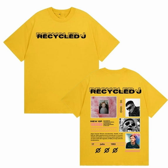 2025 RECYCLED J Rapper Tour Album T-shirts - Retro Hip Hop Gothic Casual Tees, Men's Cotton Short Sleeve Merch