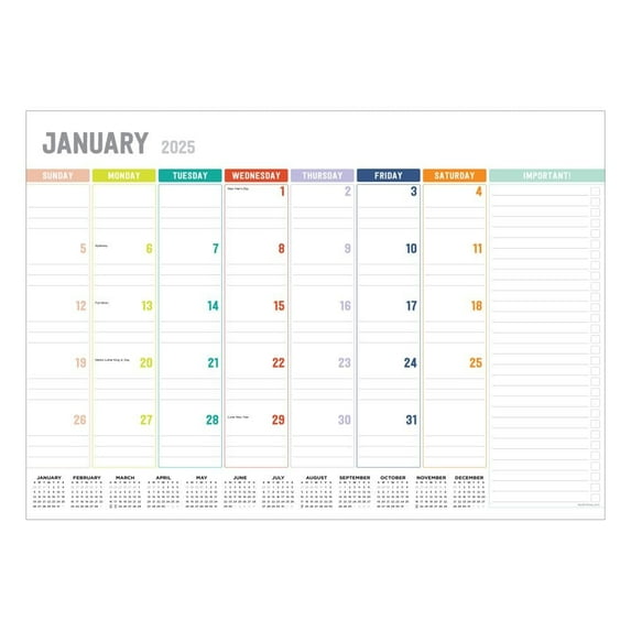 TF Publishing, Colors of the Rainbow 2025 Desk Pad