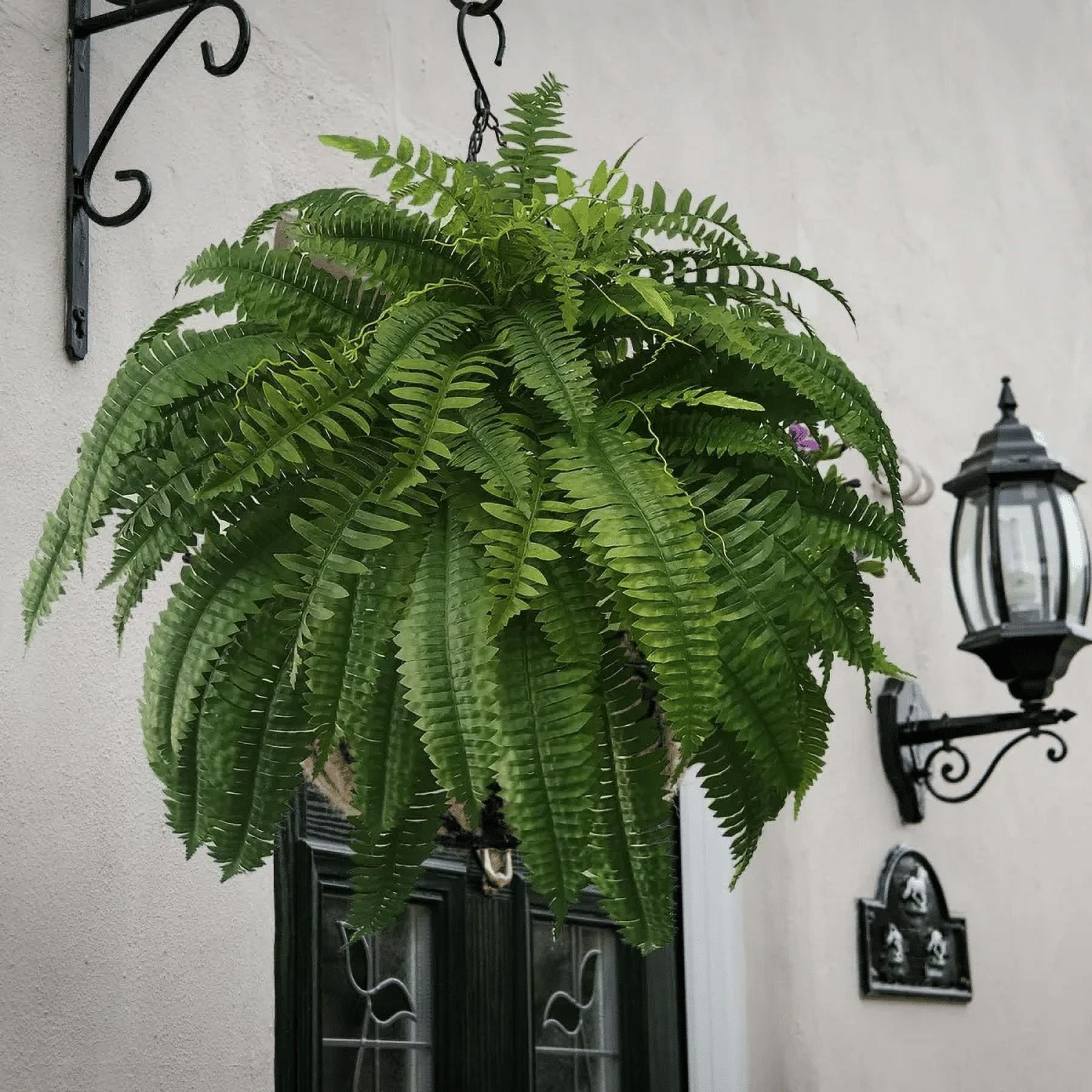2025 Realistic Artificial Fern Plant, 60-Branch Fake Indoor/Outdoor Greenery, Low-Maintenance Floor Potted Decor for Living Room/Garden, Lifelike Faux Fern