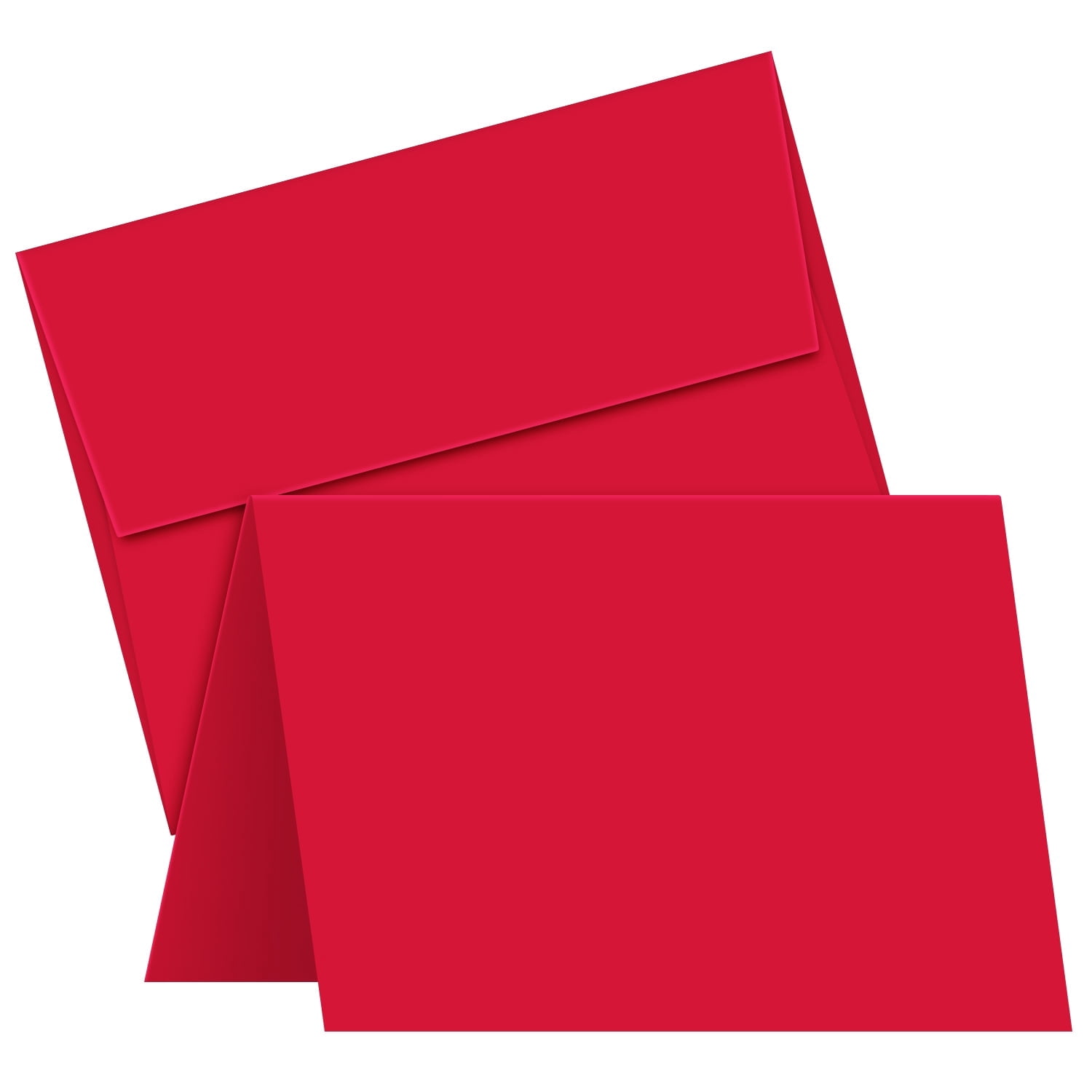 2026 Red Blank Greeting Cards Set - 5" x 7" Cards with A7 Envelopes - Great for Greetings, Invitations, Thank You Cards, Announcements - Scored for Easy Folding - 50 Cards and 50 Envelopes per Pack