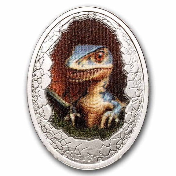 2025 Republic of Cameroon Silver Dinosauria: Velociraptor