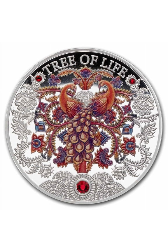 2025 Republic of Ghana 1 oz Silver Autumn Tree of Life -Box & COA