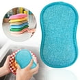 thumbnail image 1 of 2025 Reusable Microfiber Kitchen Scrub Sponge (16x10cm) - Non-Scratch Multipurpose Cleaning Sponge for Dishes/Pots/Countertops (1 Pack, Blue), 1 of 4