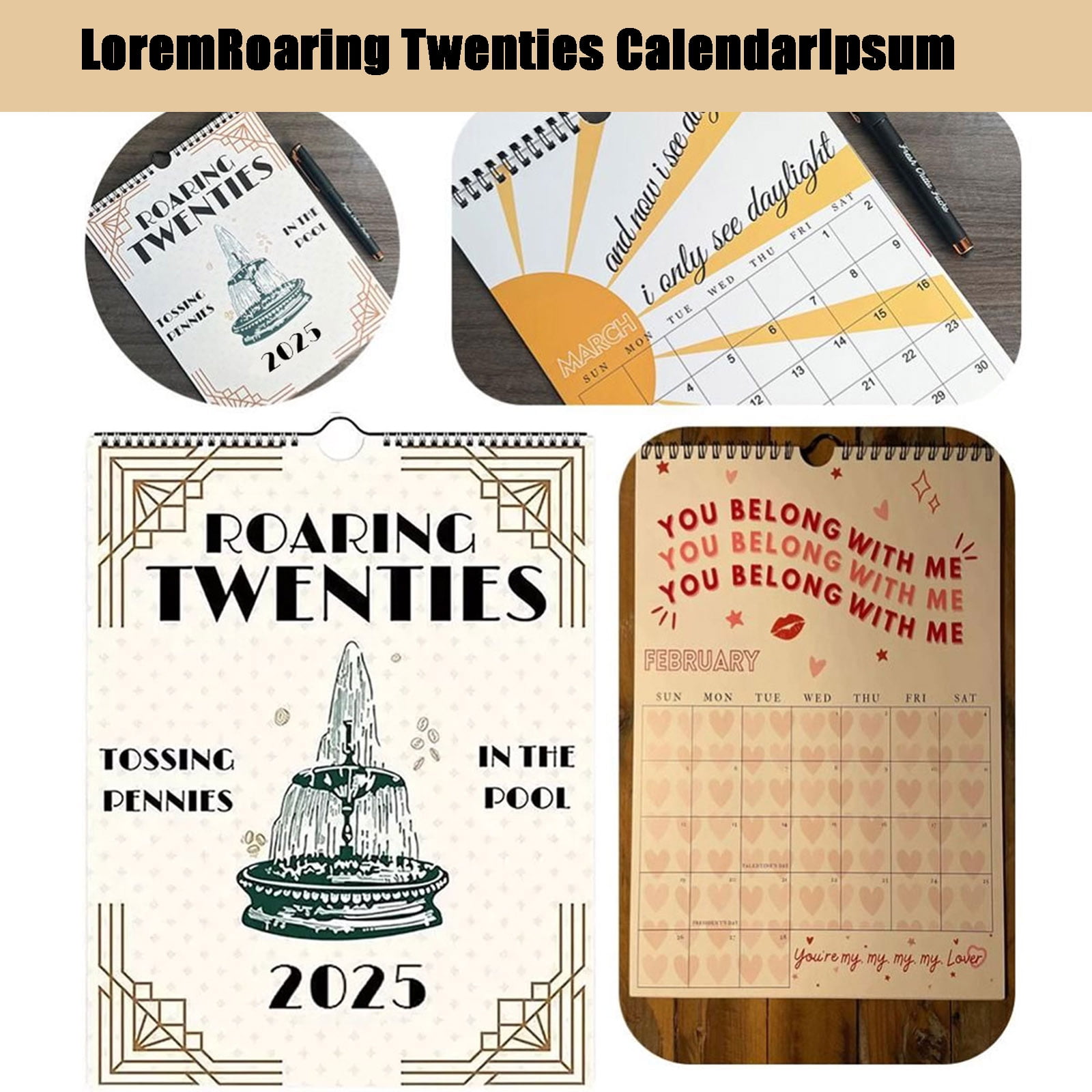 2025 Roaring Twenties Calendar Wall Calendar,2025 TS Music Calendar