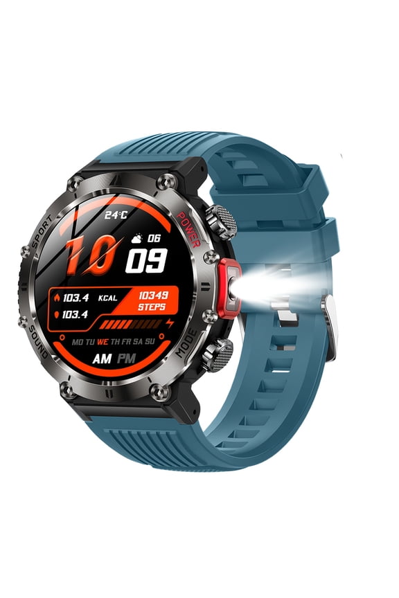 2025 Round Sports Smartwatch, 1.7" Display, 600mAh Battery, BT Call, Fitness Tracker, Android & iPhone Compatible