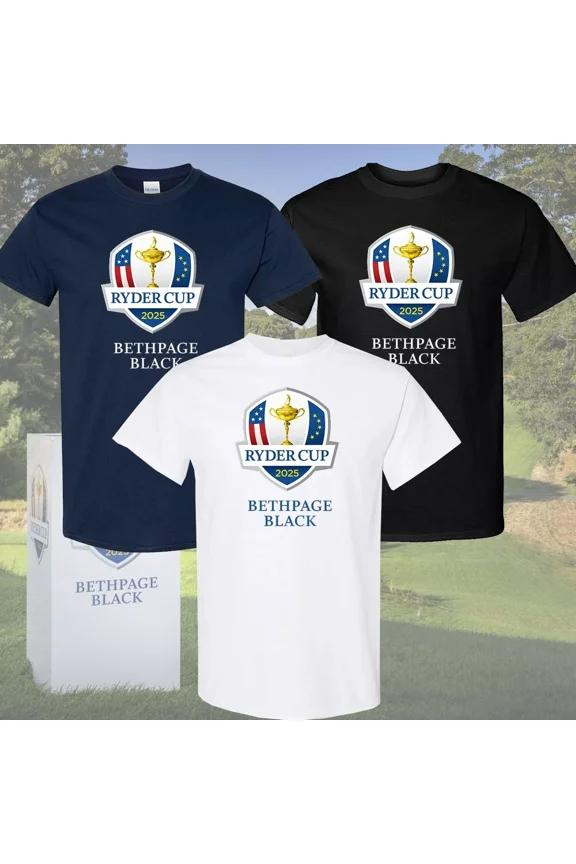 2025 Ryder Cup Bethpage Black Logo T-Shirt, 2025 Ryder Cup Bethpage Black Logo Tee
