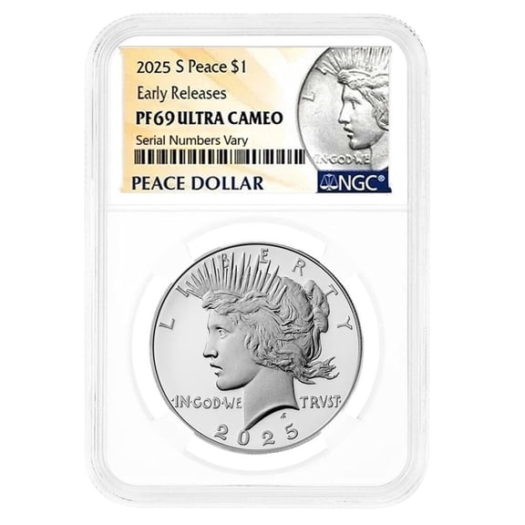 2025-S Peace Silver Dollar Proof Coin NGC PF 69 ER (Peace Label)