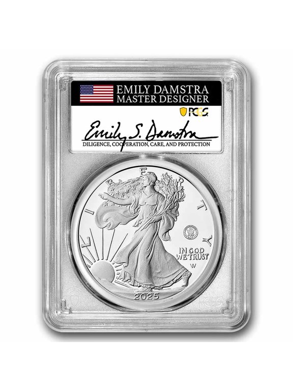2025-S Proof Silver Eagle PR-70 PCGS (Navy Privy, AR, Damstra)
