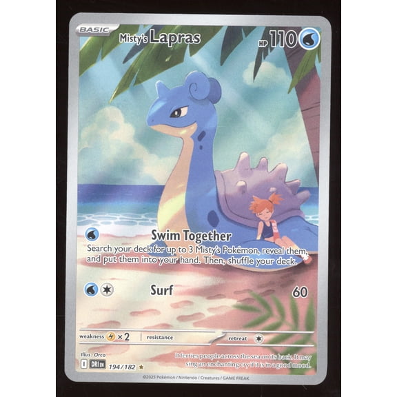 2025 S&V Destined Rivals Misty's Lapras Secret Rare #194/182