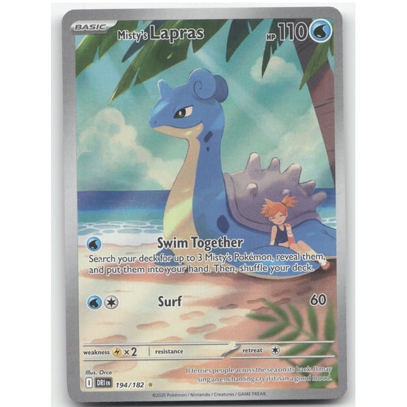 2025 S&V Destined Rivals Misty's Lapras Secret Rare #194/182
