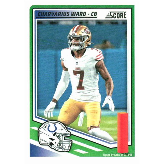 2025 SCORE #147 CHARVARIUS WARD INDIANAPOLIS COLTS
