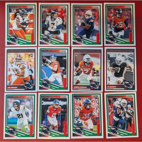 2025 SCORE NFL Denver Broncos Football Card Team Set Bo Nix  John Elway