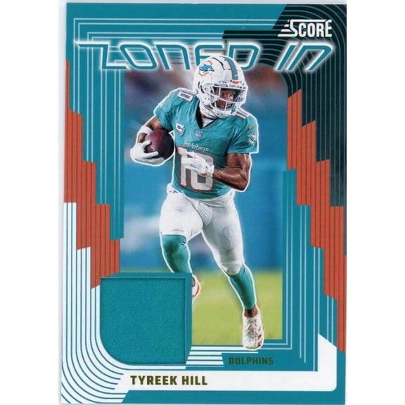 2025 SCORE ZONED IN RELIC #ZON-THL TYREEK HILL RELIC MIAMI DOLPHINS