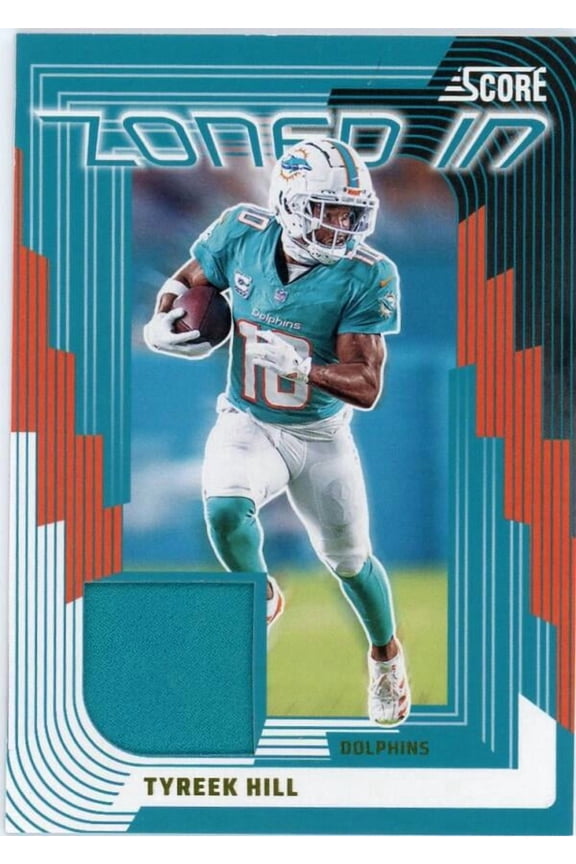 2025 SCORE ZONED IN RELIC #ZON-THL TYREEK HILL RELIC MIAMI DOLPHINS