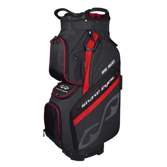 Snake Eyes Golf SE500 Cart Bag Black/Heather Gray/Red