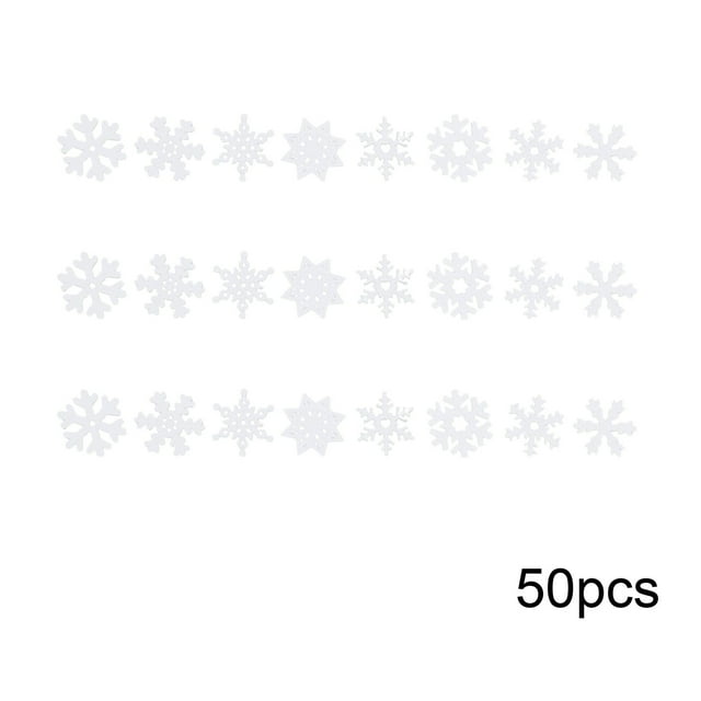 2025 New Year Festival Clearance! 50 White Snowflake Christmas