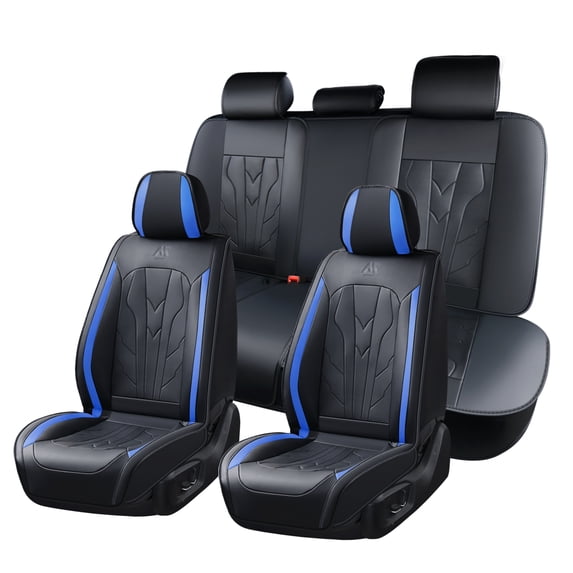 2025 for SUBARU CROSSTREK Car Seat Cover, Blue Car Seat Covers, Waterproof Leather 5 Seats Full Set Easy to Clean and Install Beautify Interior, Airbag-Compatible