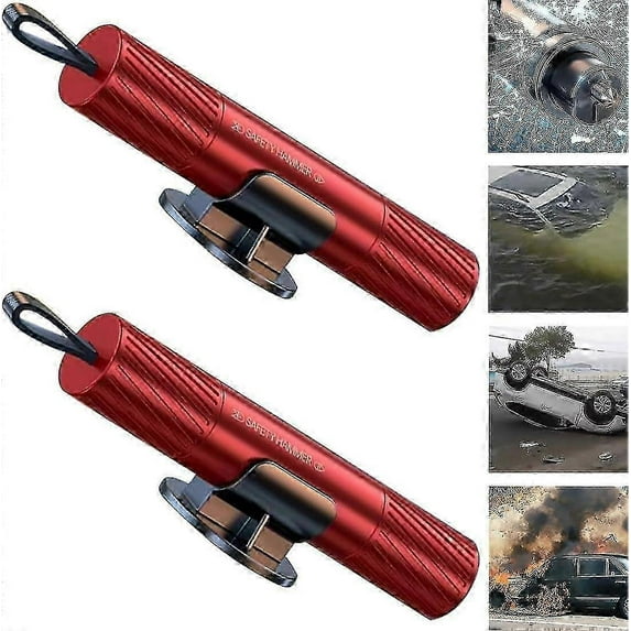 2025 Safe Hammer Emergency Tool With Glass Breaker Seatbelt Cutter Under Water Use