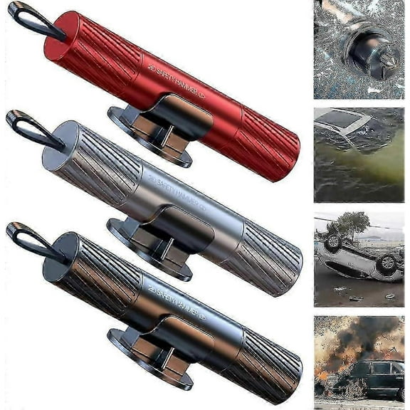 2025 Safe Hammer Emergency Tool With Glass Breaker Seatbelt Cutter Under Water Use
