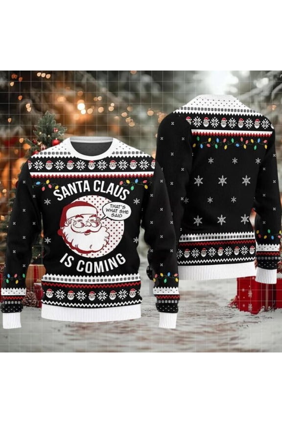 2025 Santa Claus Is Coming Christmas Sweater