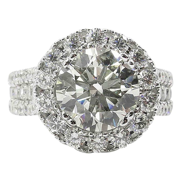 Under $10 Women's Inlaid Diamond Ring, Hand Decoration Shiny Full Diamond Ring Cubic Zirconia Cocktail Rings CZ Eternity Engagement Wedding Band Ring for Women - E