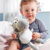 Hippo Glove Puppet Toy, Hand Doll for Storytelling/Role-Play, Parent-Child Interactive Gift, Soft Cotton Material, Safe & Washable, White/Gray Design