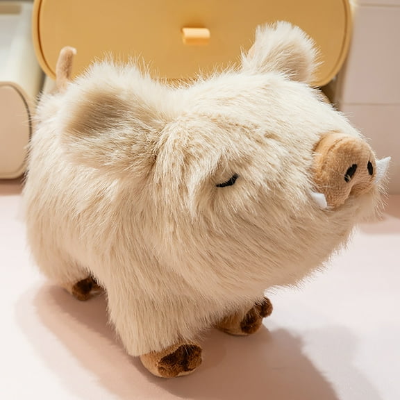 Wild Boar Plush Toy - Realistic Simulation Stuffed Animal Doll, Soft Huggable Collectible Gift for Kids & Adults, Premium Non-Toxic Child-Safe Material (Lifelike Design)