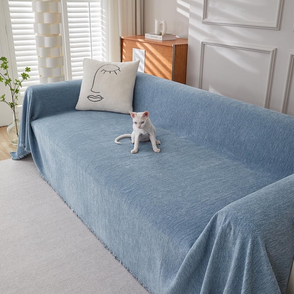 2025 Savings! PRETXORVE Sofa Cover, Soothing Home Sofa Covers, Four-season Universal Herringbone Sofa Towel