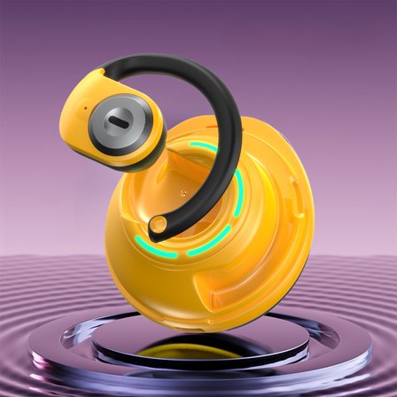 2024 New Small Bluetooth Headset OWS Open Not In Ear Sports Headset Wireless Bluetooth Headset - Yellow
