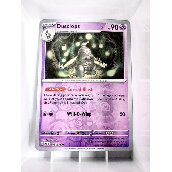 2025 Pokemon Scarlet & Violet Shrouded Fable Dusclops Reverse Holo 36/131 English