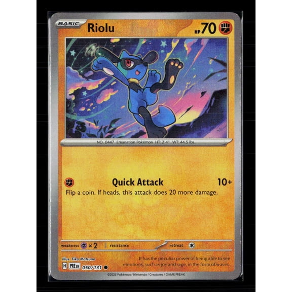 2025 Scarlet & Violet White Flare Riolu Reverse Holo #50/131