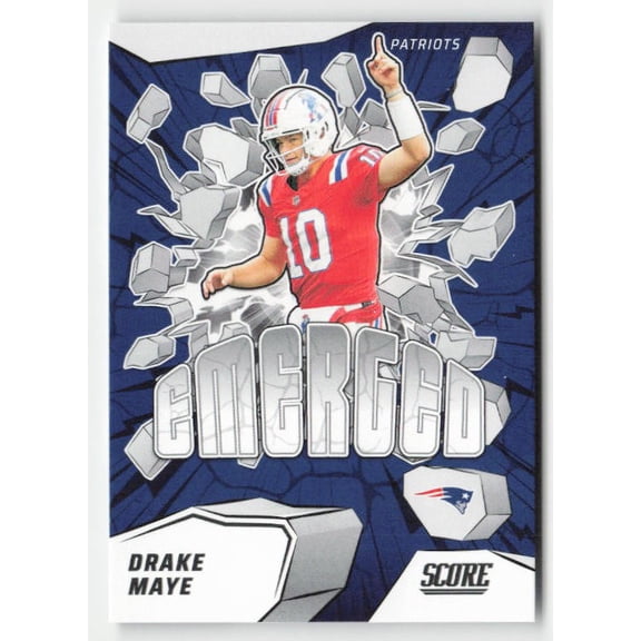 2025 Score Drake Maye New England Patriots #10 Emerged Football Card