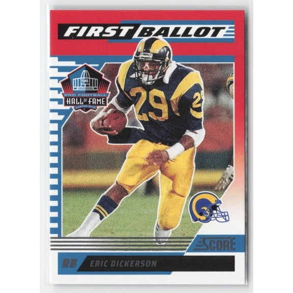 2025 Score First Ballot Near Mint or Better Eric Dickerson #4 Los Angeles Rams Football Card