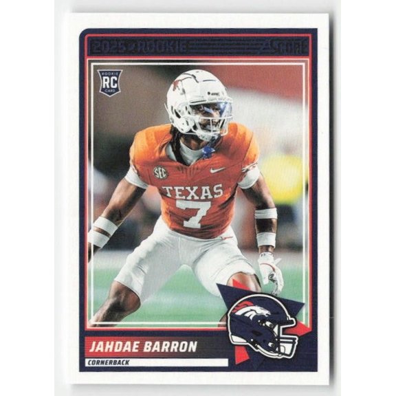 2025 Score NFL Jahdae Barron #89 RC Near Mint or Better Denver Broncos Baseball Card