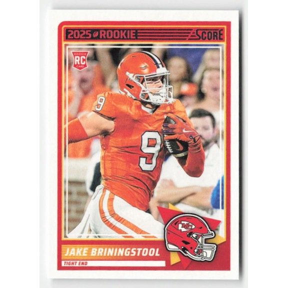Near Mint 2025 Score Jake Briningstool #74 RC Kansas City Chiefs NFL Football Card