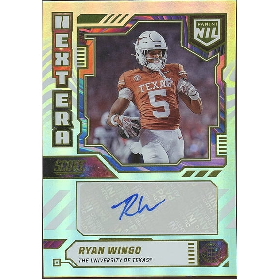 2025 Score Ryan Wingo Rookie Texas Longhorns NFL Autographed Football Trading Card