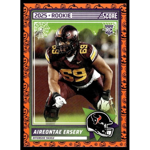 2025 Score Trick or Treat Rookies #77 Aireontae Ersery Football Card NM-MT Houston Texans Houston Texans NFL Football Trading Card