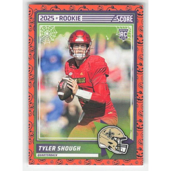 2025 Score Tyler Shough #71 Orange RC Football Card New Orleans Saints