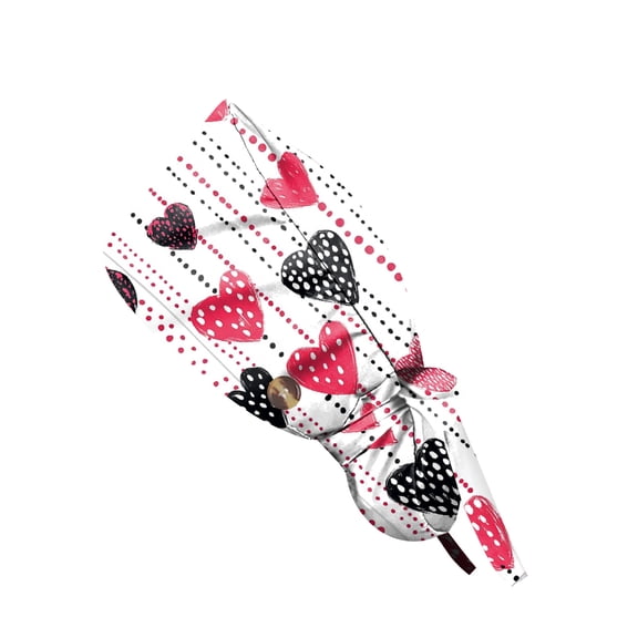 2025 Scrub Caps Women Dental Scrub Caps Nursing Scrub Caps for Beauty Salon Hearts Colorful White Free