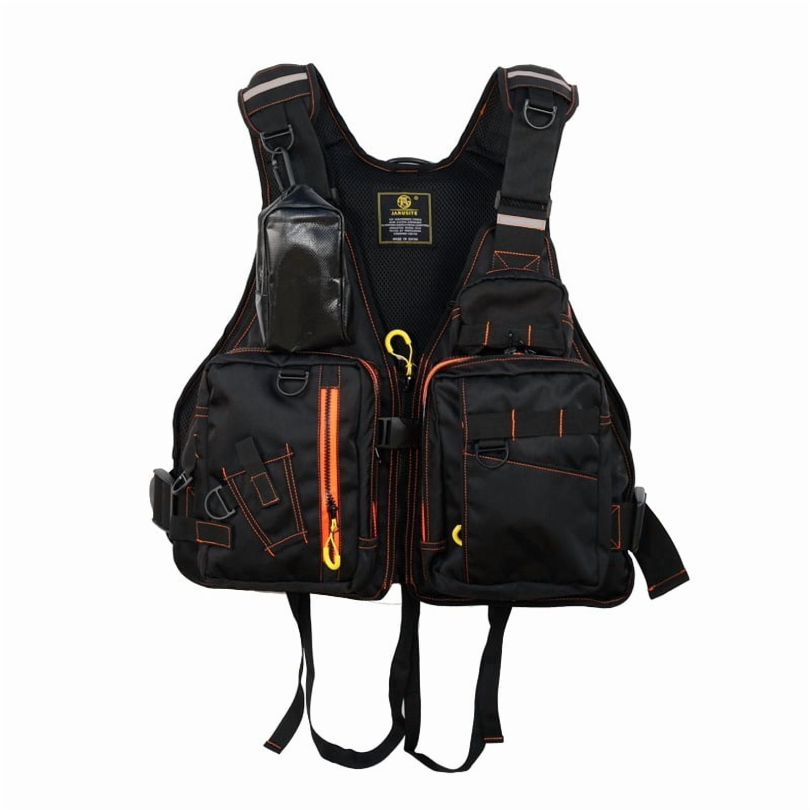 2025 Sea Fishing Life Jacket, Rock Fishing Lure Fishing Vest for Adults, Multi-pocket, Large Buoyancy, Foam Detachable, Surfing and Water Sports General Use