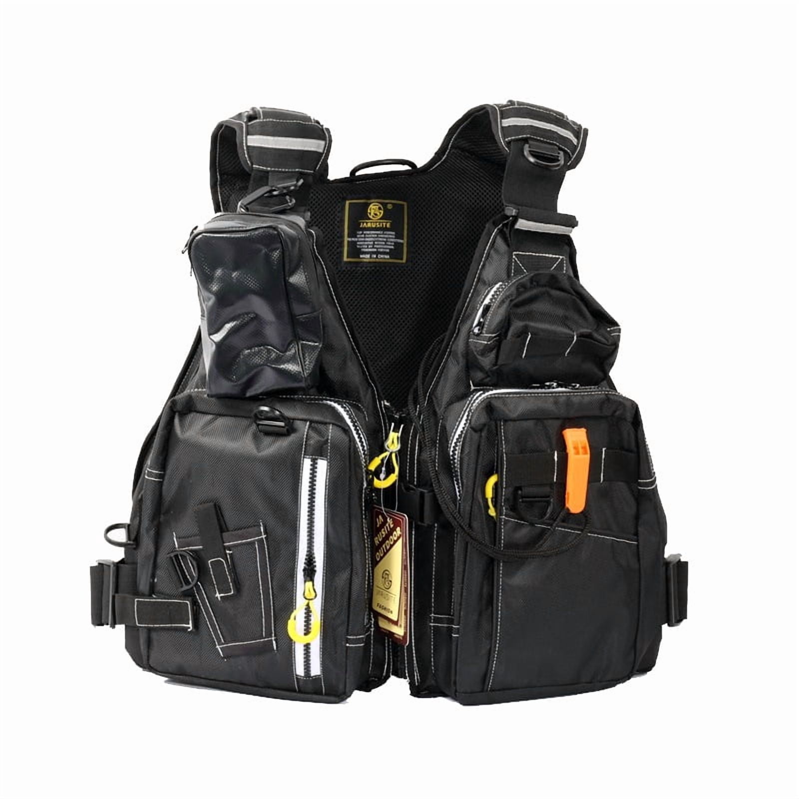 2025 Sea Fishing Life Jacket, Rock Fishing Lure Fishing Vest for Adults, Multi-pocket, Large Buoyancy, Foam Detachable, Surfing and Water Sports General Use
